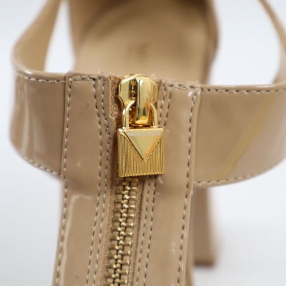 🔥Michael Michael Kors Berkley T-Strap Platform Leather Sandals, Nude 10M US🔥 - Picture 9 of 12